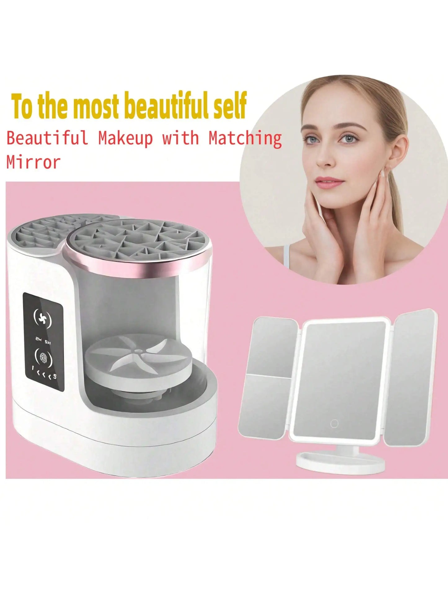 Electric Makeup Brush Cleaner Rechargeable Makeup Brushes Cleaning Tool Automatic Makeup Brush Cleaning Stand Device